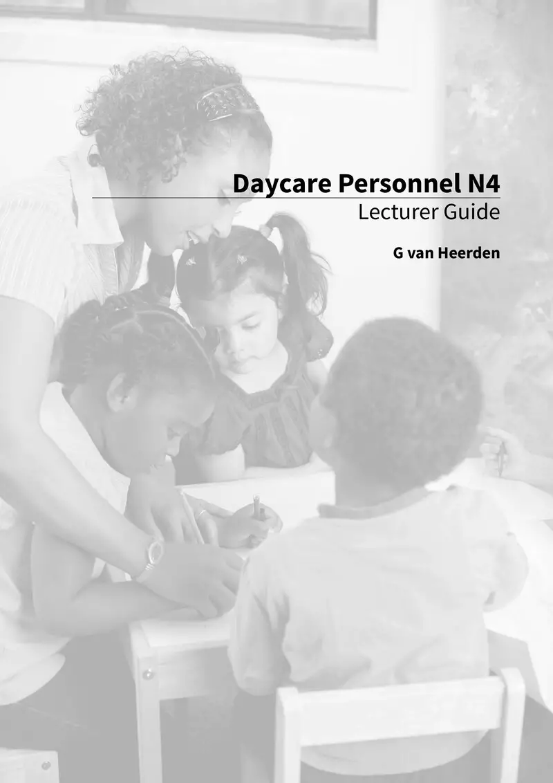Daycare Personnel Lecturer Guide N4 cover