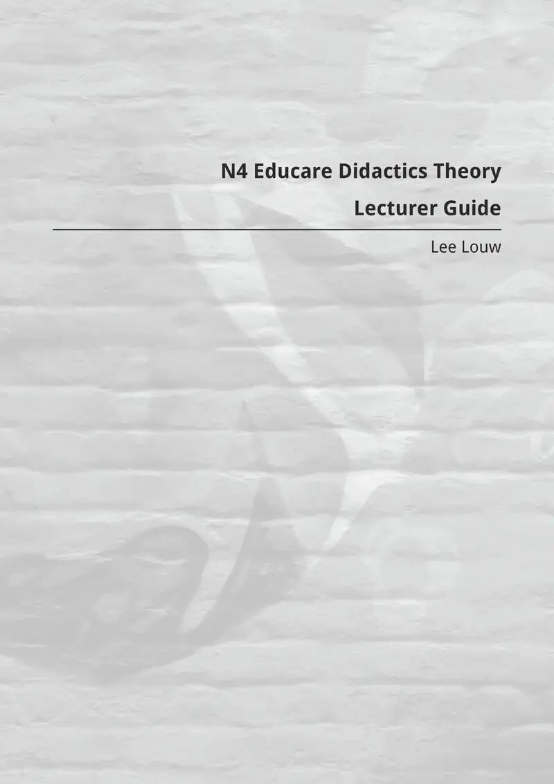 Educare Didactics Lecturer Guide N4 cover