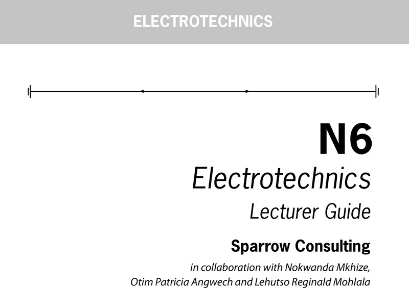 Electrotechnics Lecturer Guide N6 cover