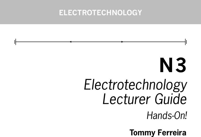 Electrotechnology Lecturer Guide N3 cover