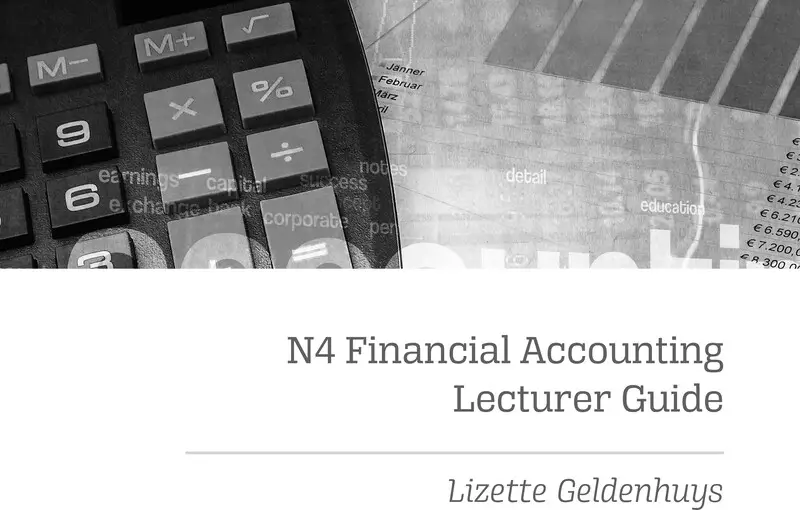Financial Accounting Lecturer Guide N4 cover