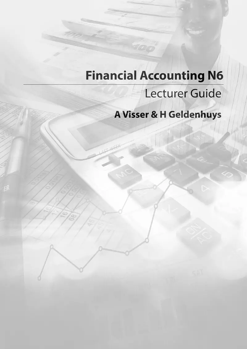 Financial Accounting Lecturer Guide N6 cover