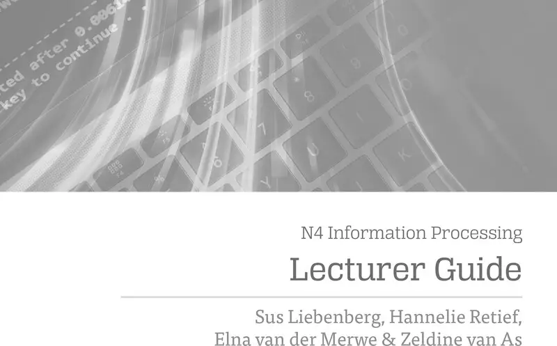 Information Processing Lecturer Guide N4 cover