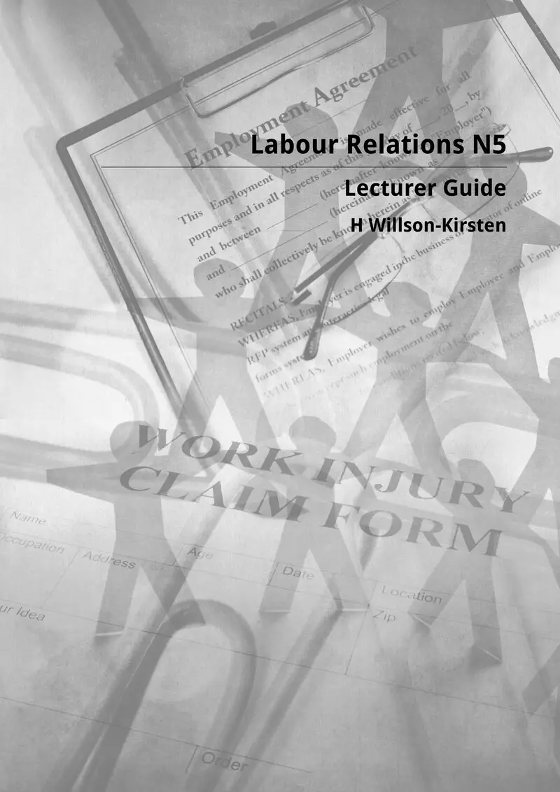 Labour Relations Lecturer Guide N5 cover