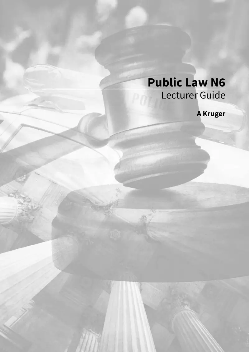 Public Law Lecturer Guide N6 cover
