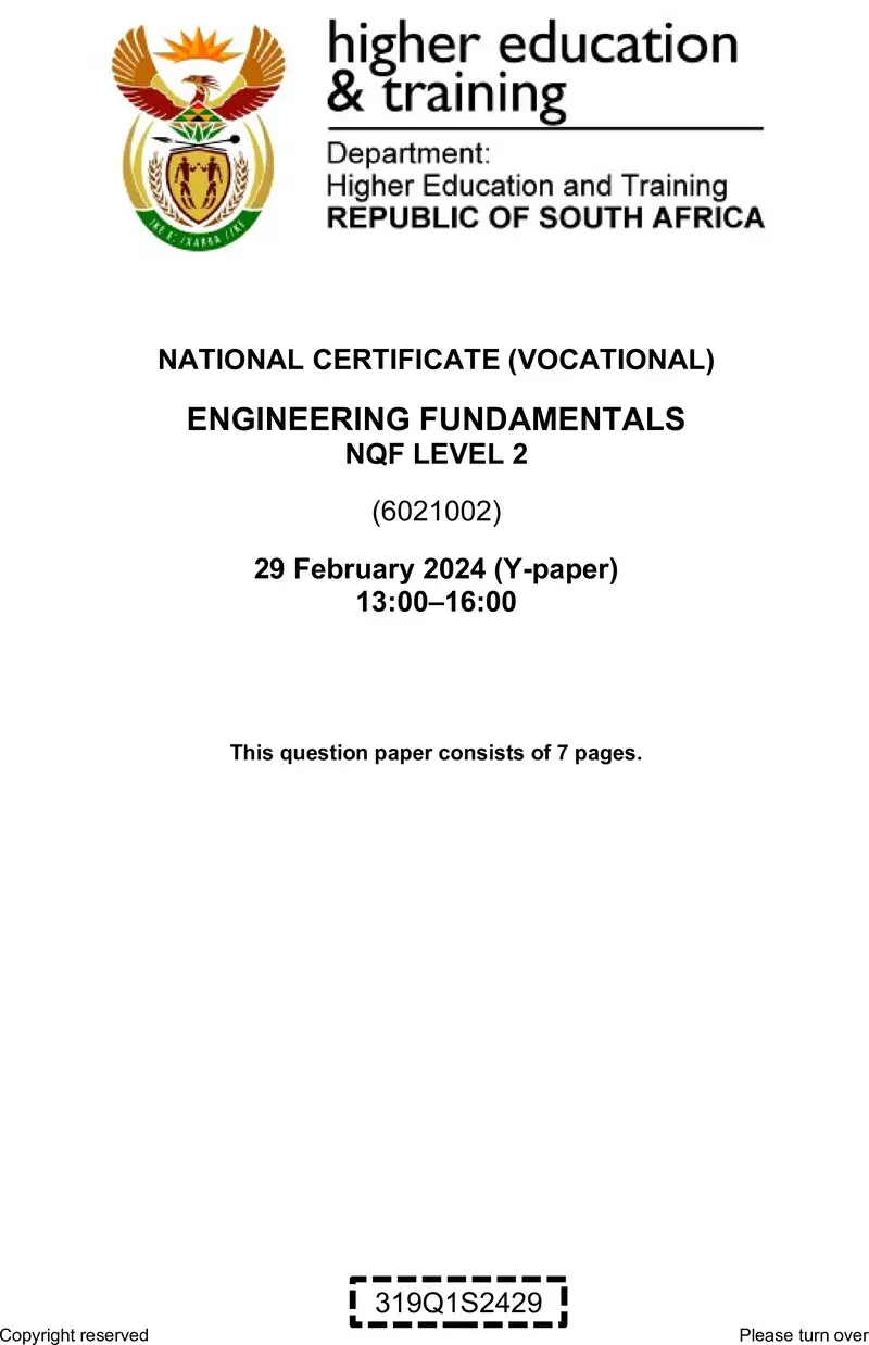 Engineering Fundamentals L2 QP Supp 2024 preview