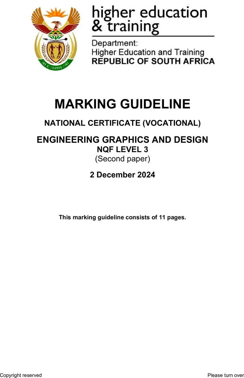 Engineering Graphics And Design L3 P2 MEMO Nov 2024 preview