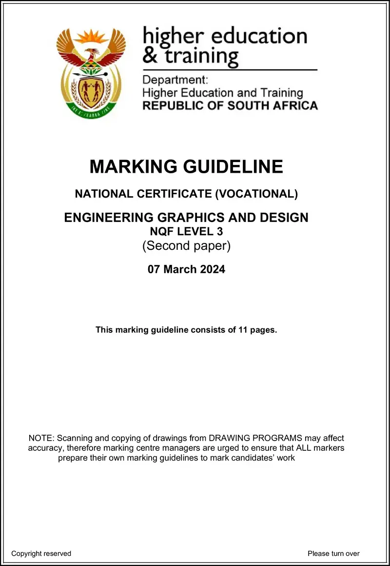 Engineering Graphics And Design L3 P2 MEMO Supp 2024 preview