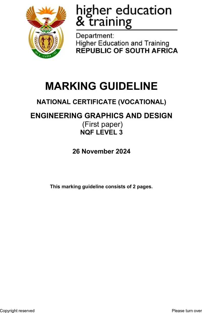 Engineering Graphics And Design L3 P1 MEMO Nov 2024 preview