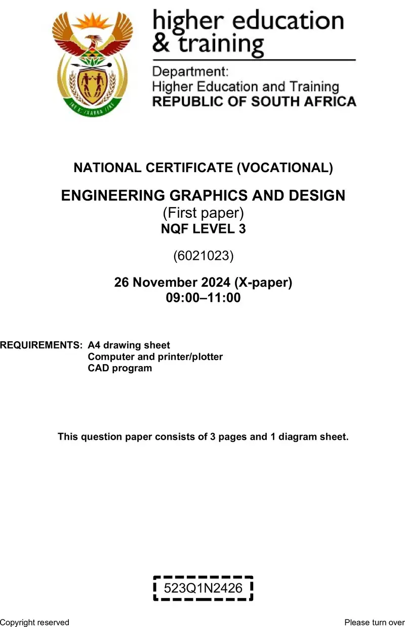 Engineering Graphics And Design L3 P1 QP Nov 2024 preview