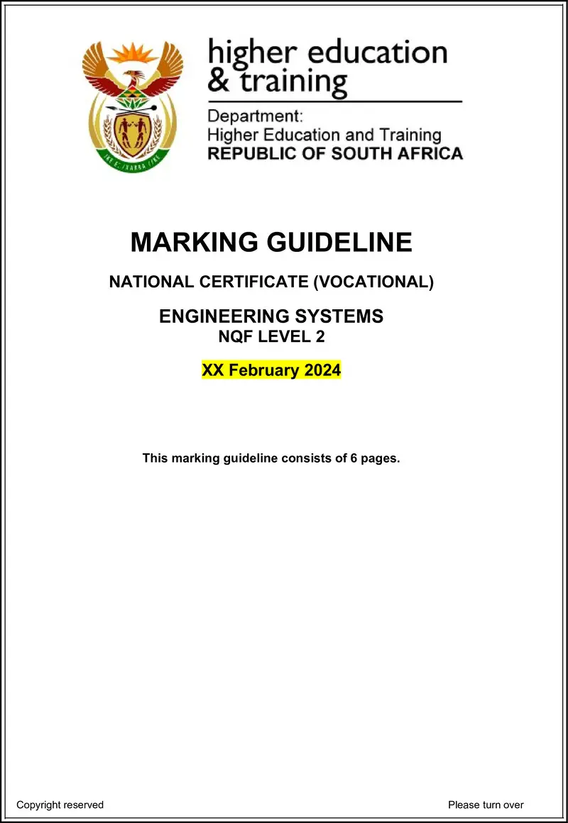 Engineering Systems L2 MEMO Supp 2024 preview