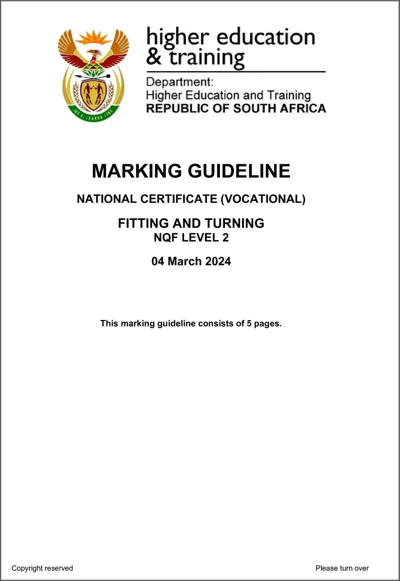 Fitting And Turning L2 MEMO Supp 2024 preview