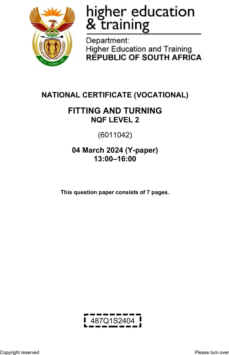 Fitting And Turning L2 QP Supp 2024 preview