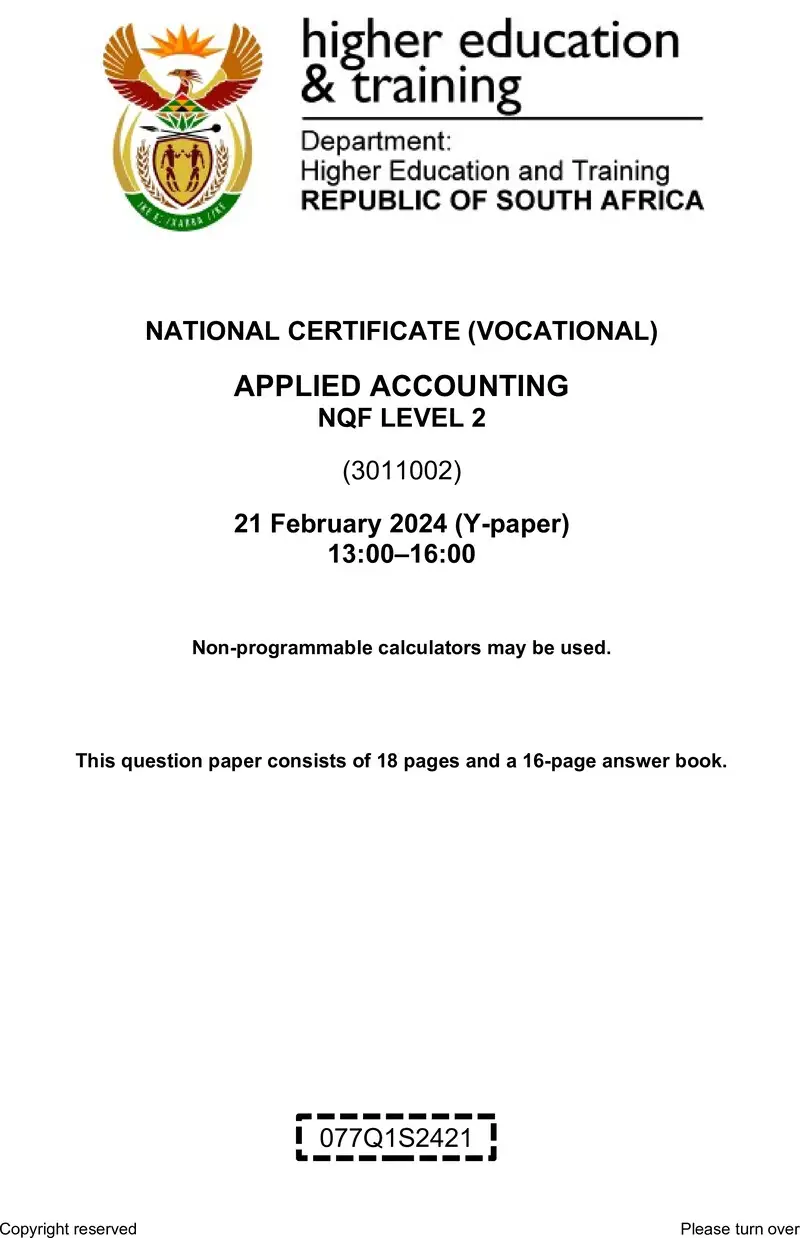 Applied Accounting L2 QP Supp 2024 preview