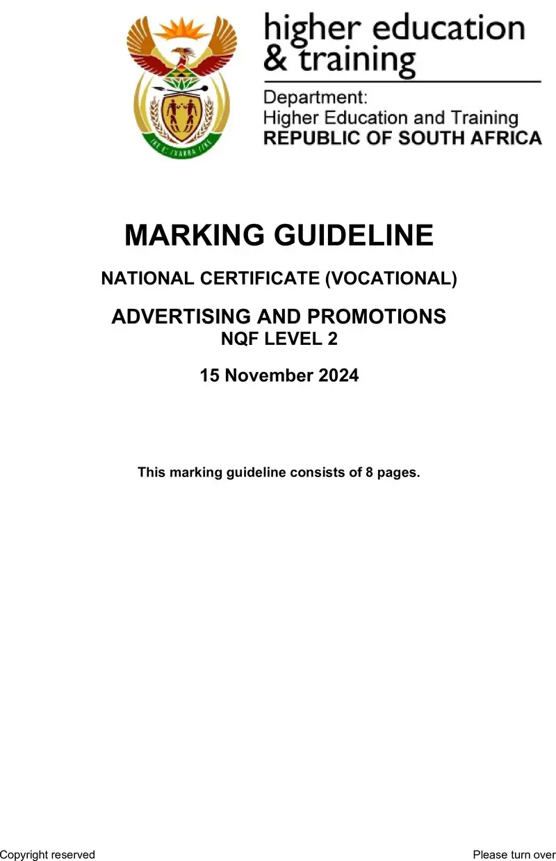 Nc20 Advertising And Promotions L2 MEMO Nov 2024 preview