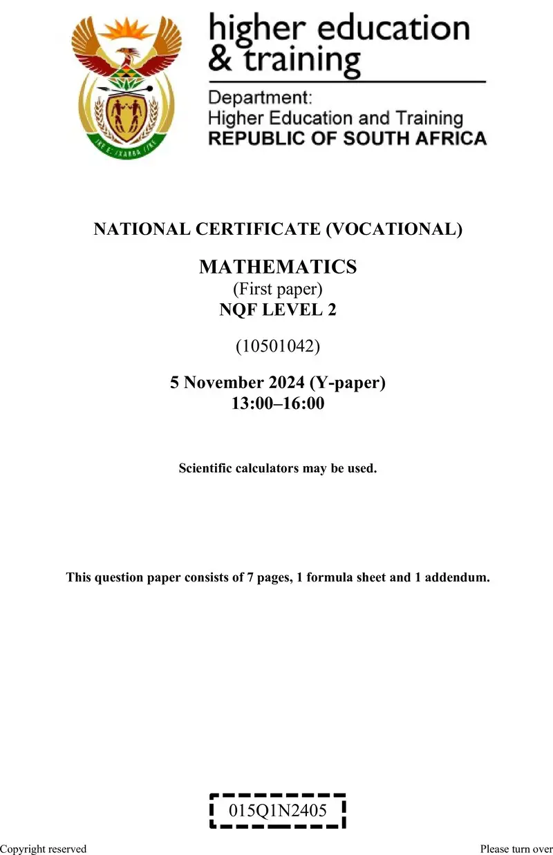 Mathematics L2 P1 QP Nov 2024 preview
