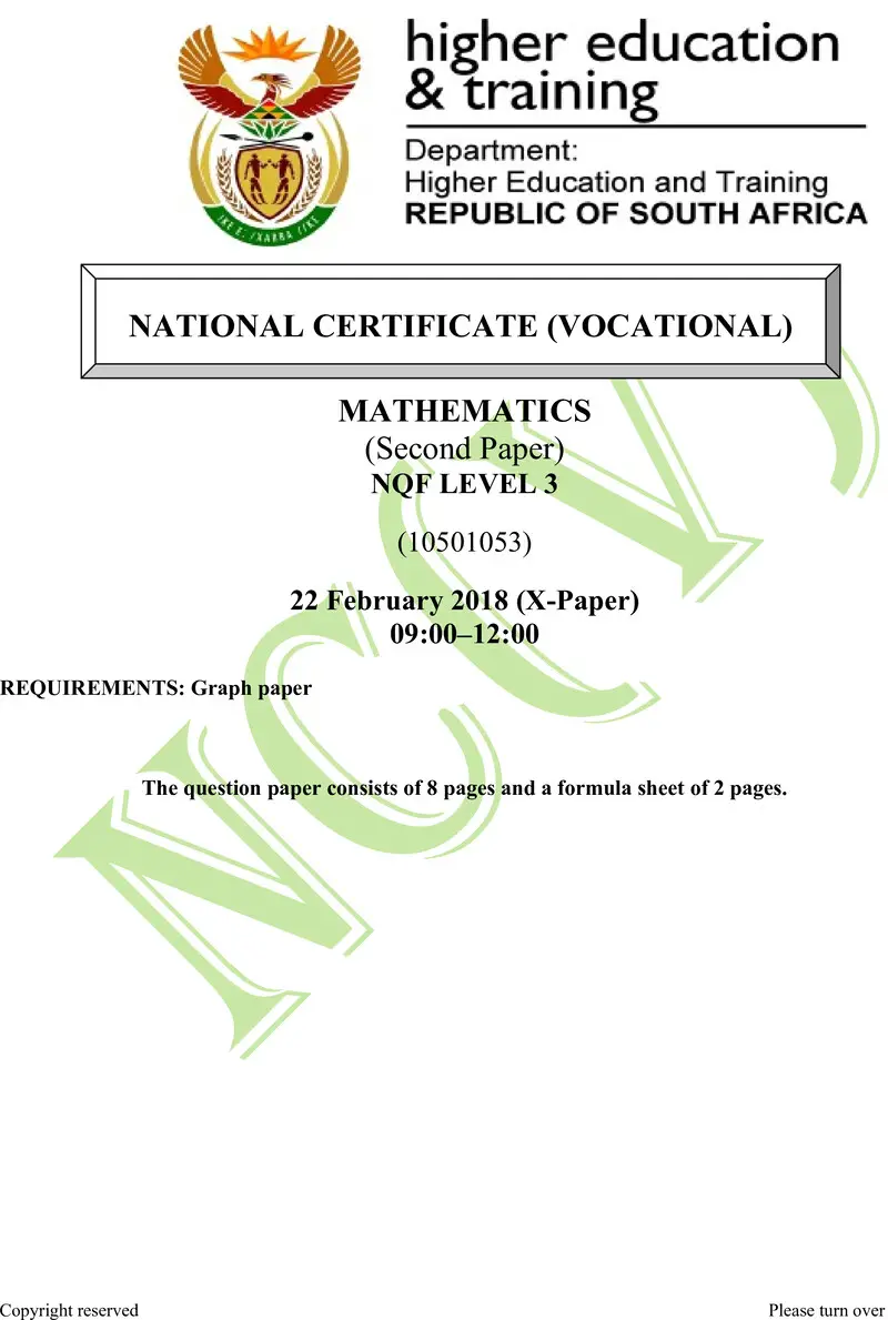 Mathematics L3 P2 QP Supp 2018 Em To Dhet 1707 preview