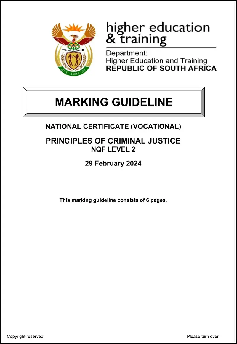 Principles Of Criminal Justice L2 MEMO Supp 2024 preview