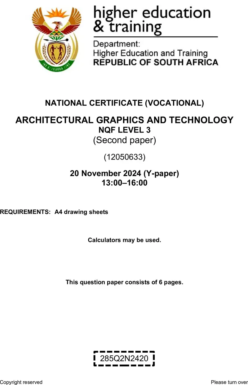 Architectural Graphics And Technology L3 P2 Nov QP 2024 preview