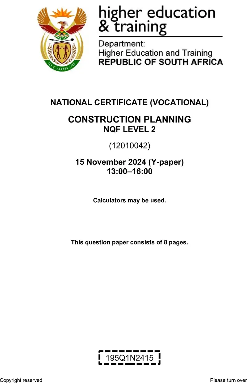 Construction Planning L2 QP Nov 2024 preview