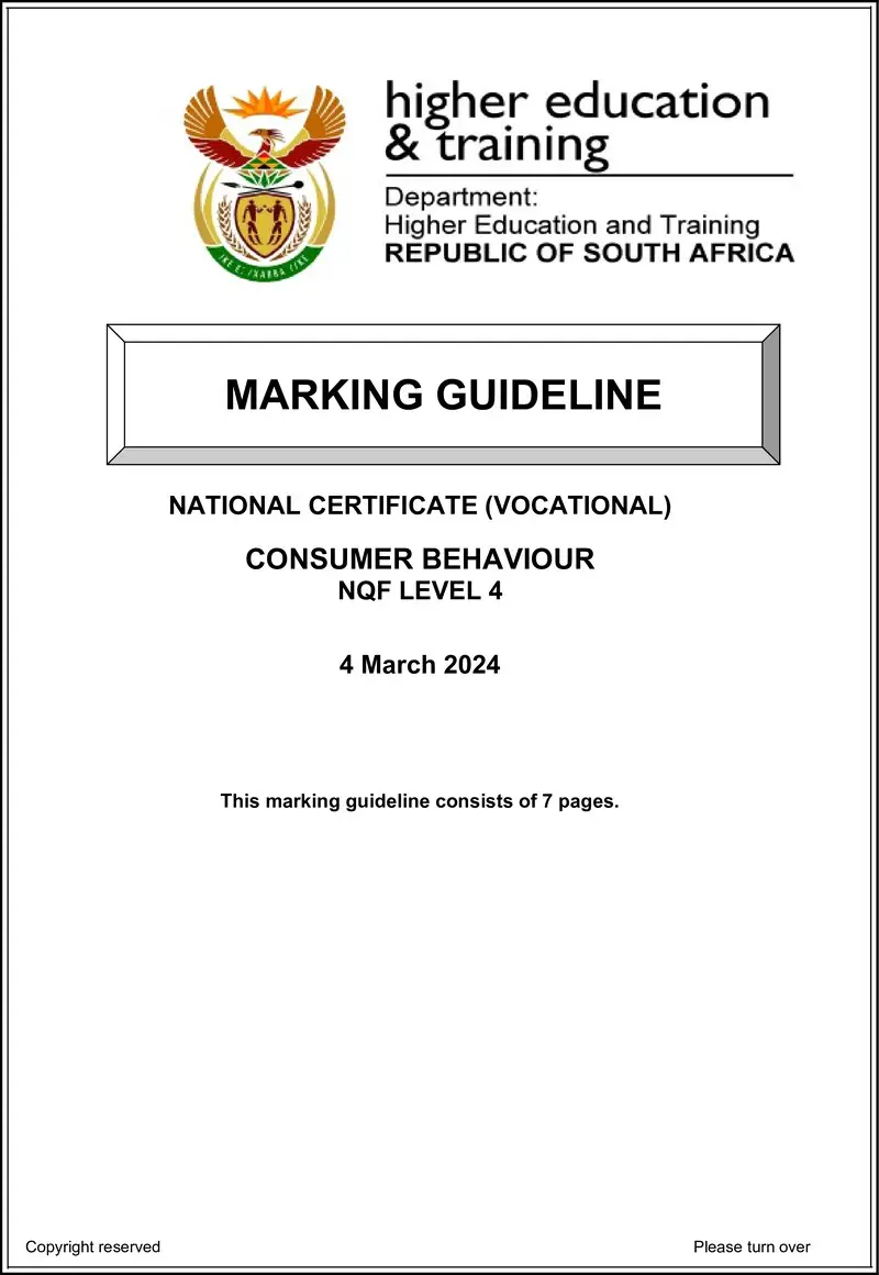 Consumer Behaviour L4 Supp MEMO 2024 preview