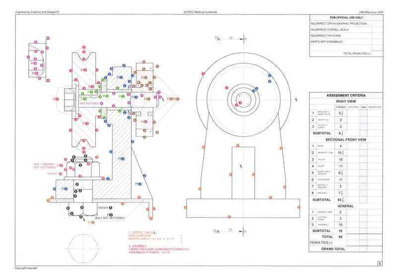 Grade 12 Design past paper 2025 – engineering graphics design p2 may june 2025 mg eng q4 a3 gr12