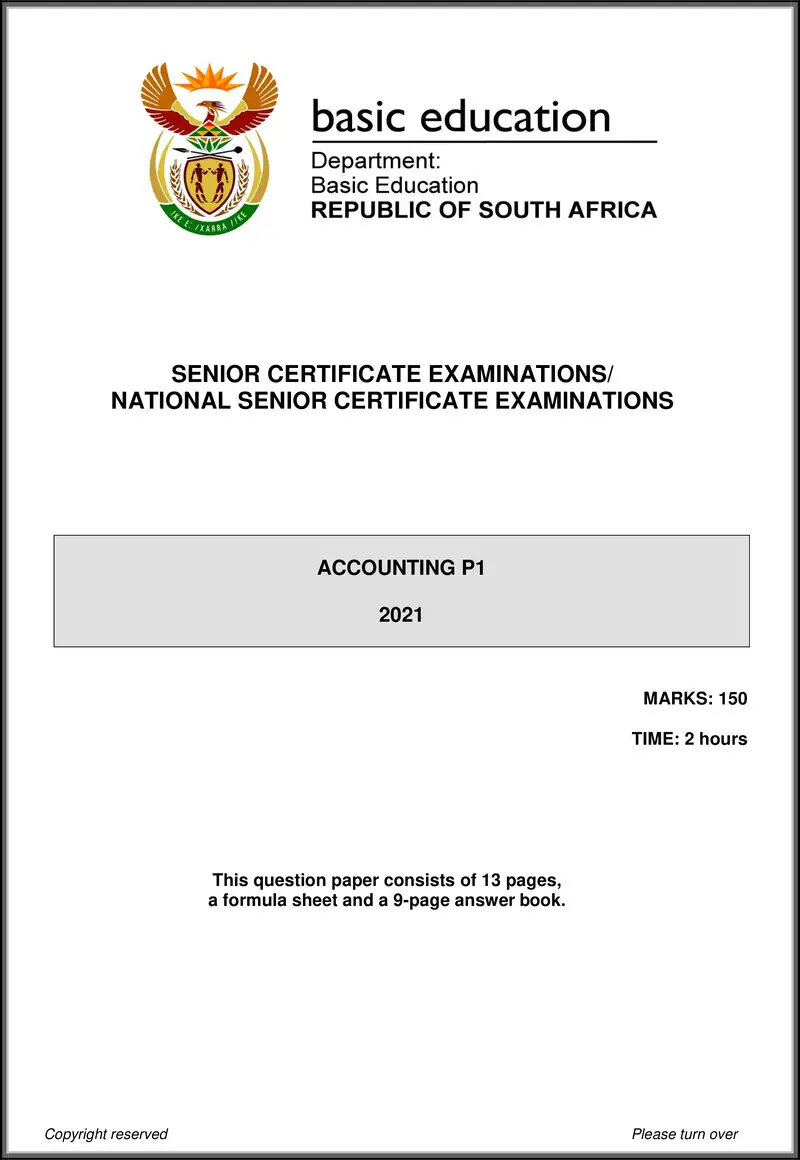 Grade 12 Accounting past paper 2021 – accounting p1 may june 2021 eng gr12