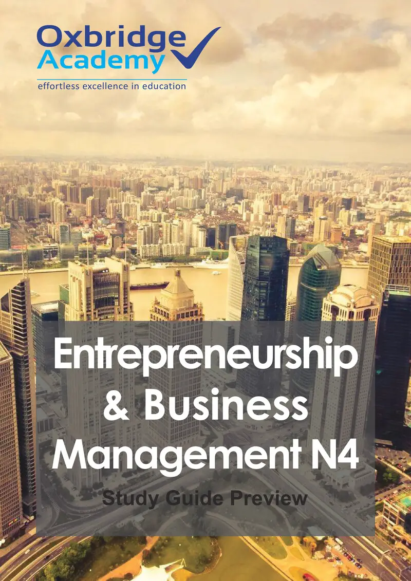 Entrepreneurship & Business Management N4 Study Guide cover