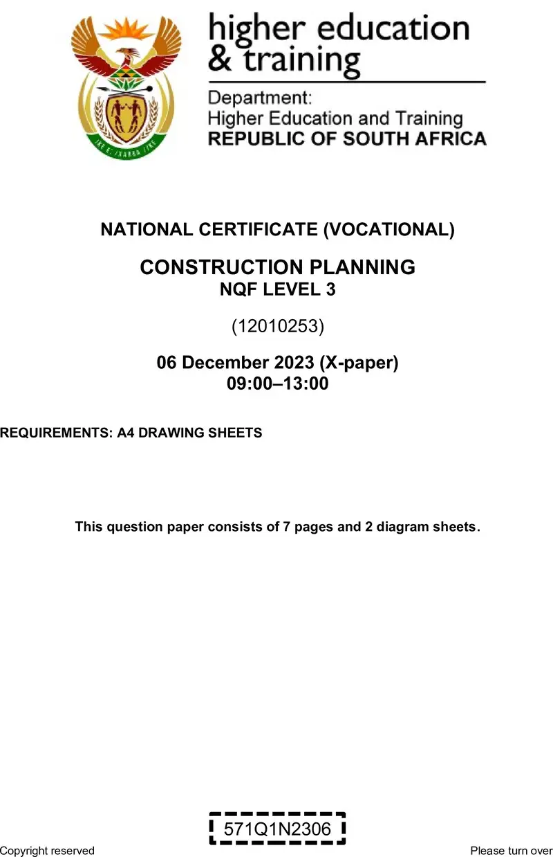 Construction Planning L3 QP Nov 2023 preview