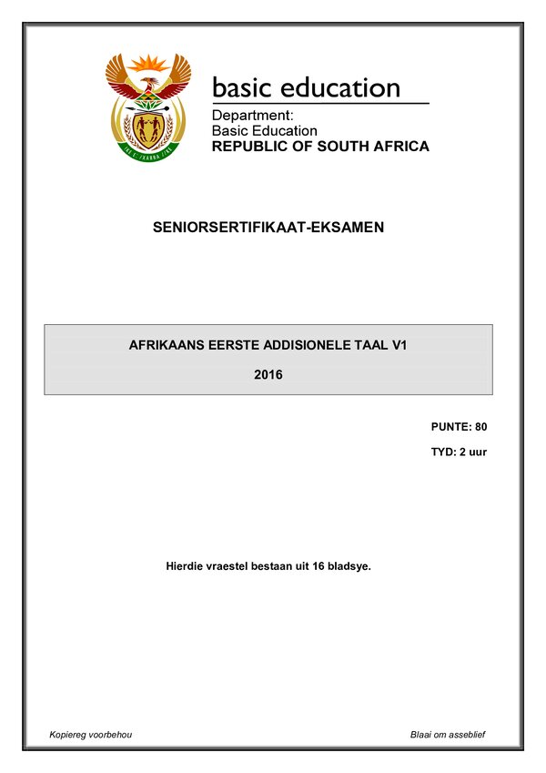Grade 12 Toerisme past paper 2015 – Download gr12