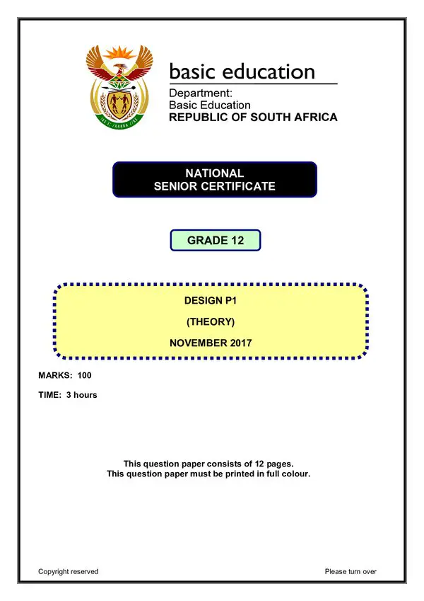 Grade 12 English past paper 1990 – Design Paper 1 (English)