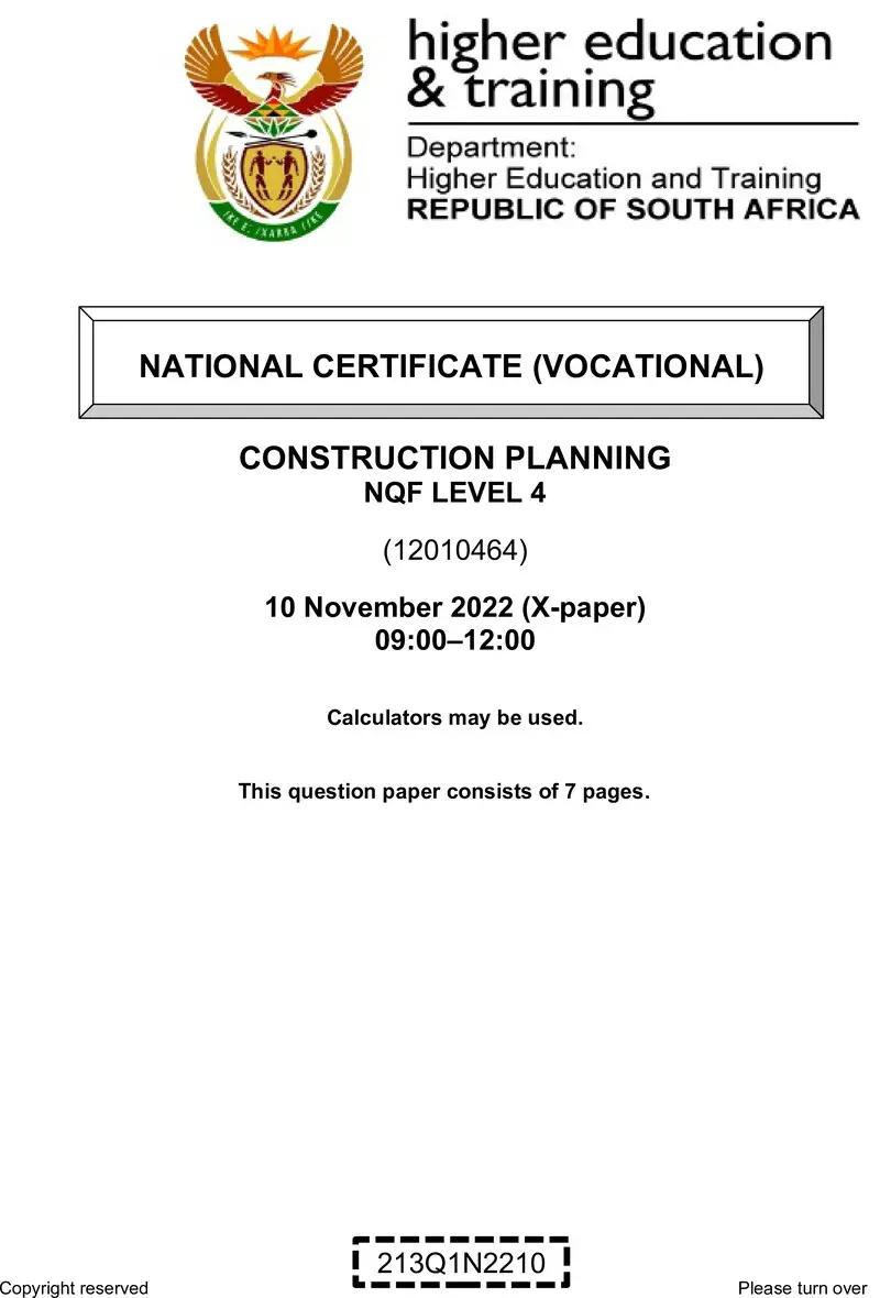 Construction Planning L4 QP Nov 2022 preview