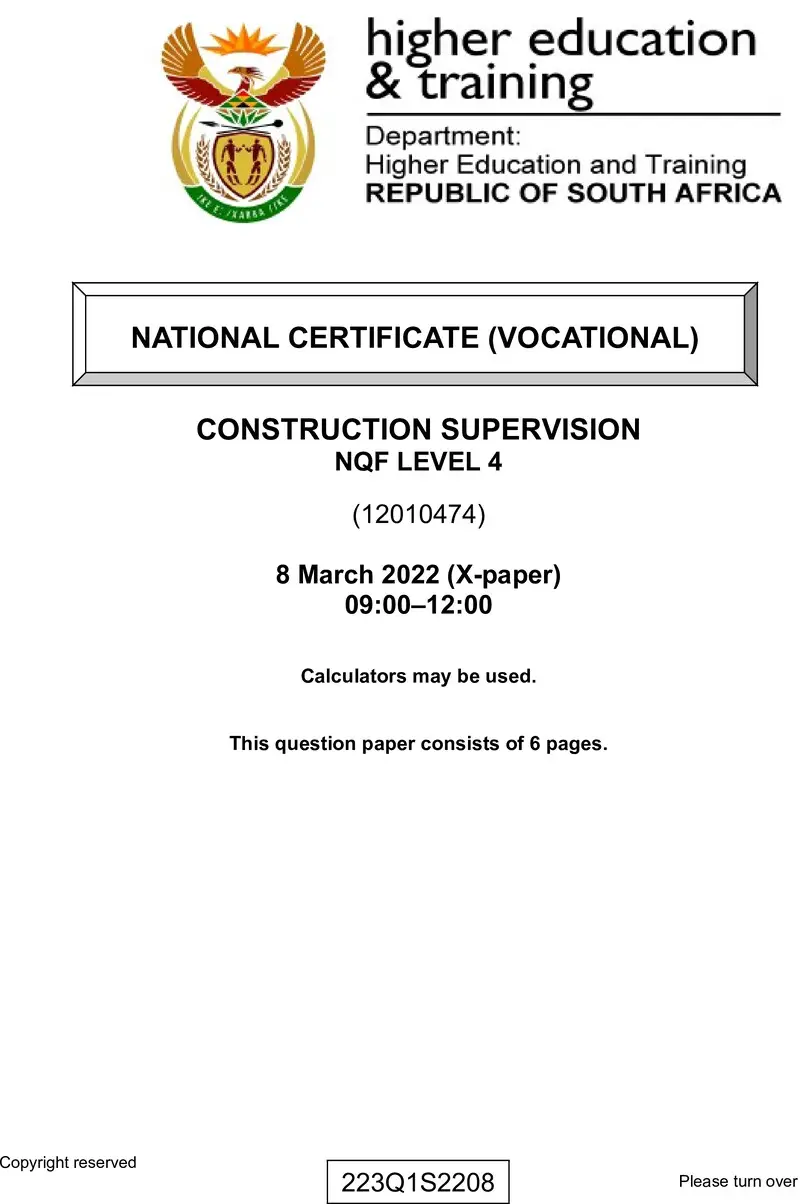 Construction Supervision L4 QP Supp Feb 2022 preview