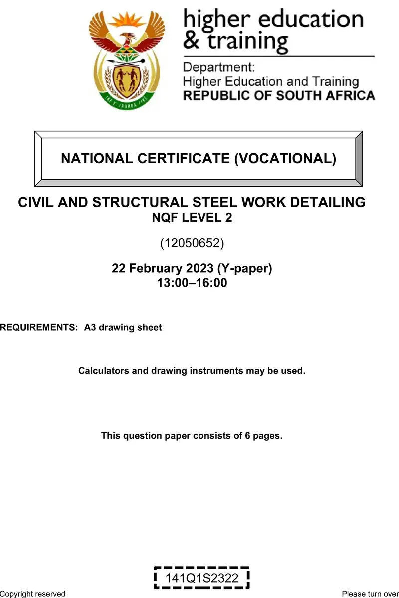 And Structural Steel Work Detailing L2 QP Feb 2023 preview