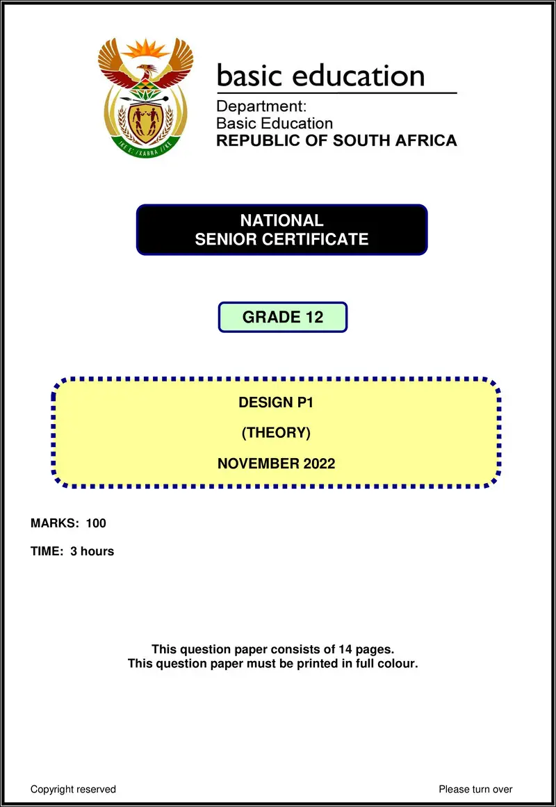 Grade 12 Setswana past paper 2022 – design p1 nov 2022 eng gr12