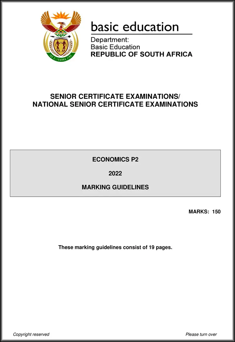 Grade 12 Economics past paper 2022 – economics p2 may june 2022 mg eng gr12