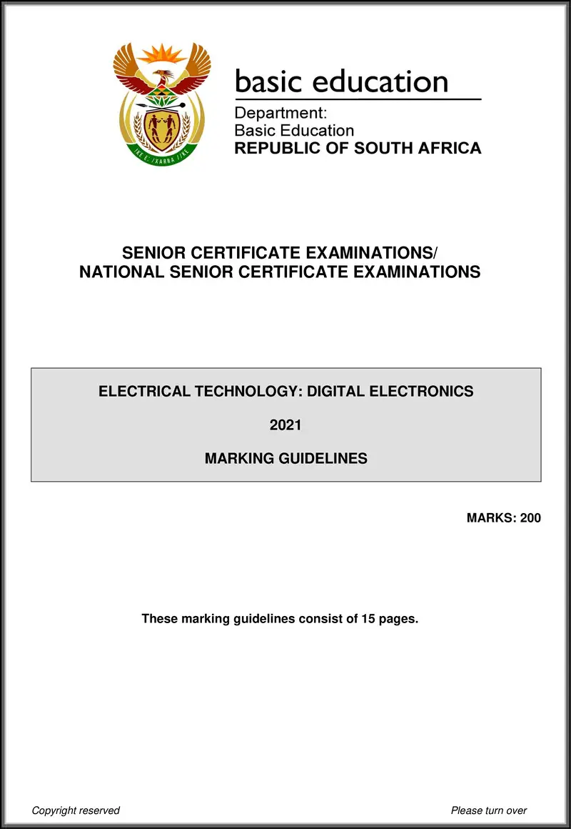Grade 12 Electrical Technology past paper 2021 – electrical technology may june 2021 digital mg eng gr12