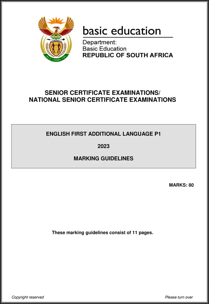 Grade 12 English past paper 2023 – english fal p1 may june 2023 mg gr12