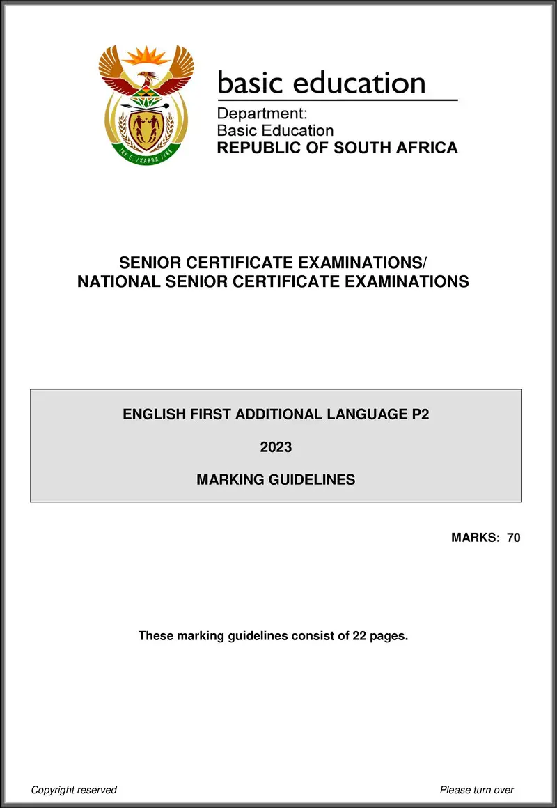 Grade 12 English past paper 2023 – english fal p2 may june 2023 mg gr12