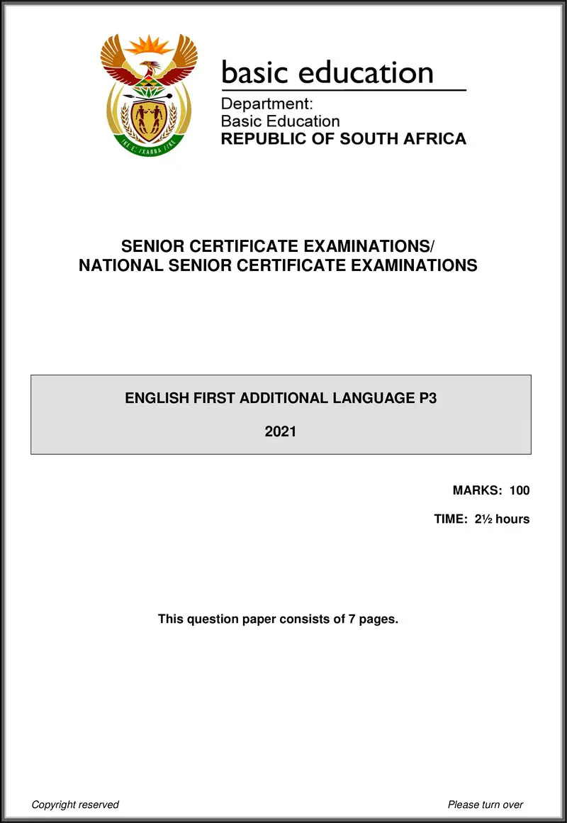 Grade 12 English past paper 2021 – english fal p3 may june 2021 gr12
