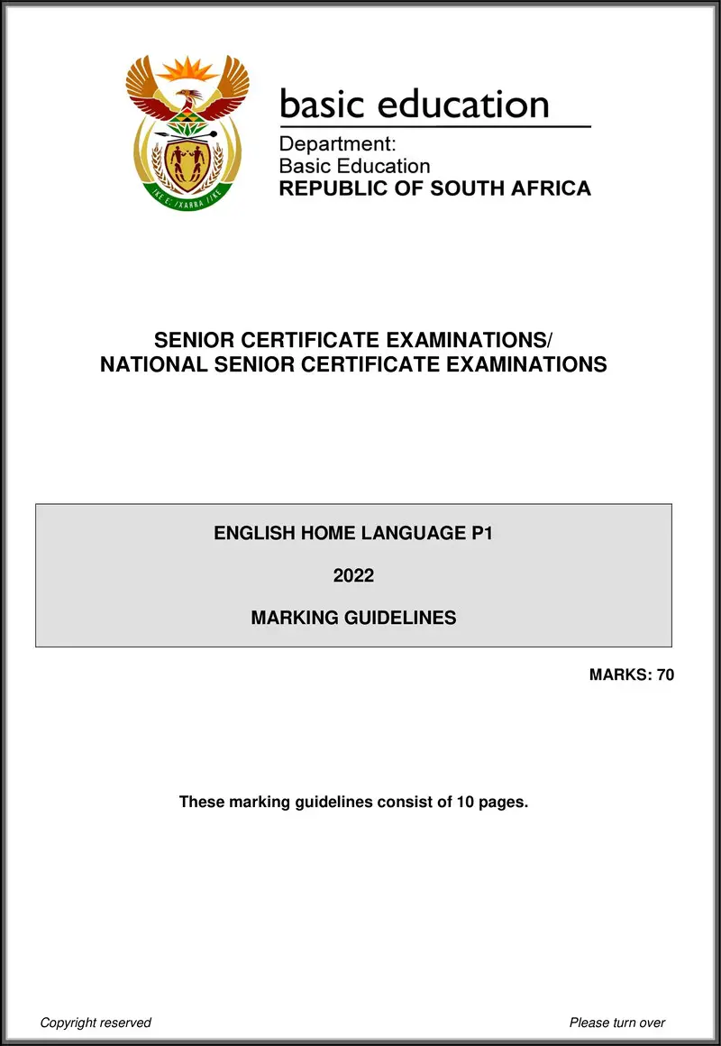 Grade 12 English past paper 2022 – english hl p1 may june 2022 mg gr12