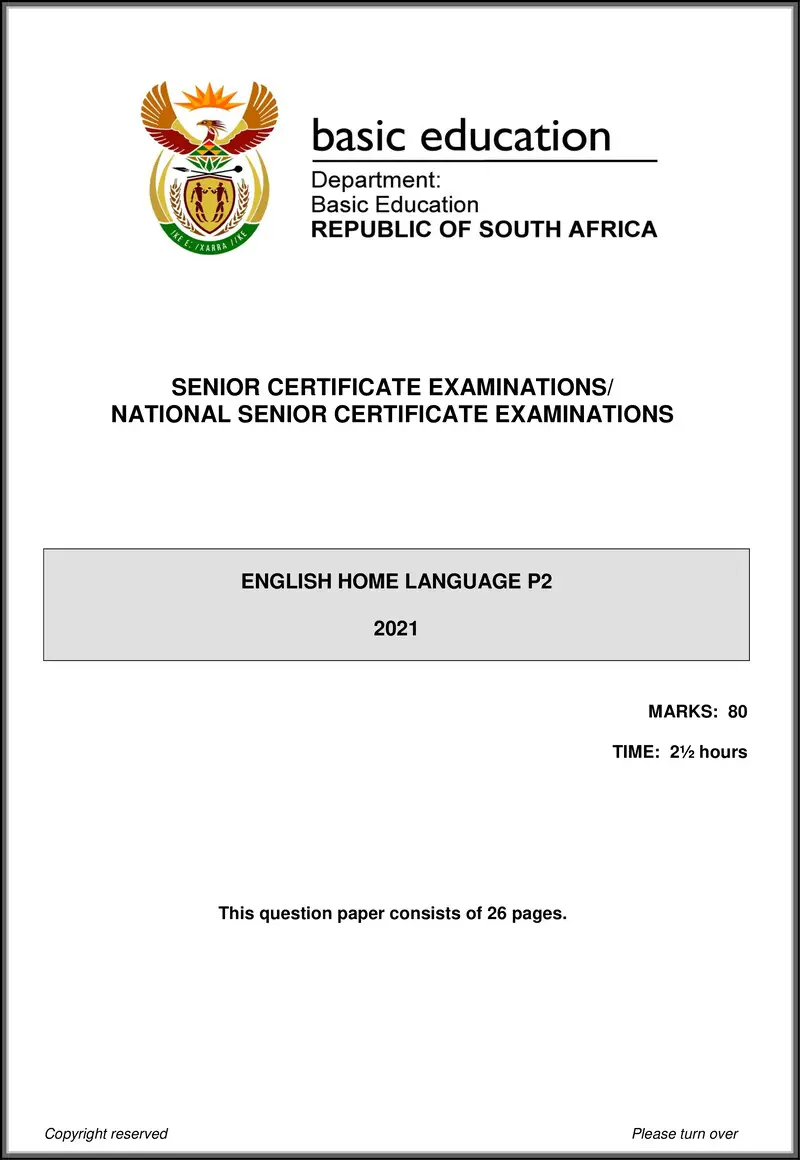 Grade 12 English past paper 2021 – english hl p2 may june 2021 gr12