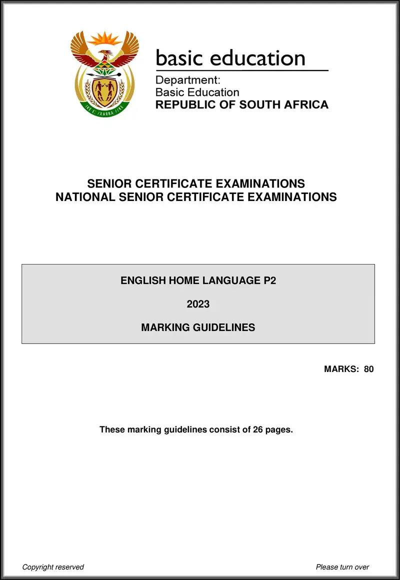 Grade 12 English past paper 2023 – english hl p2 may june 2023 mg gr12
