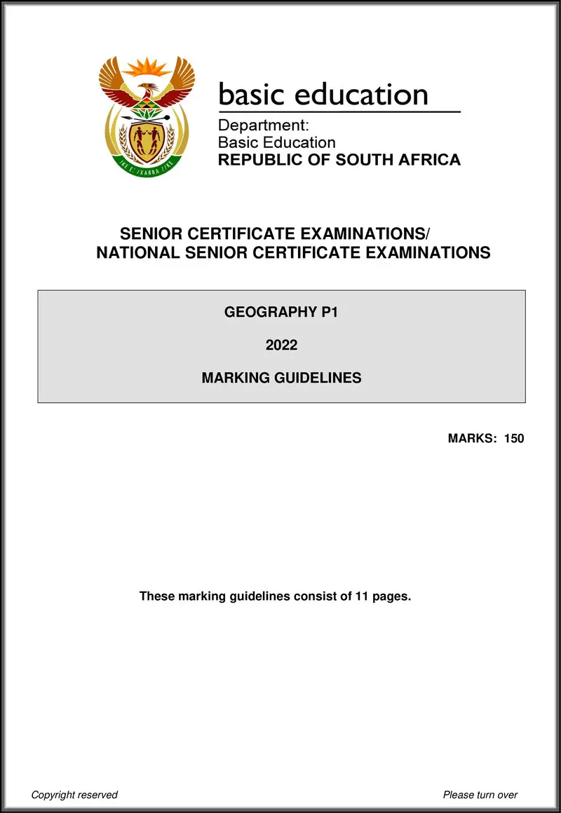 Grade 12 Geography past paper 2022 – geography p1 may june 2022 mg eng gr12