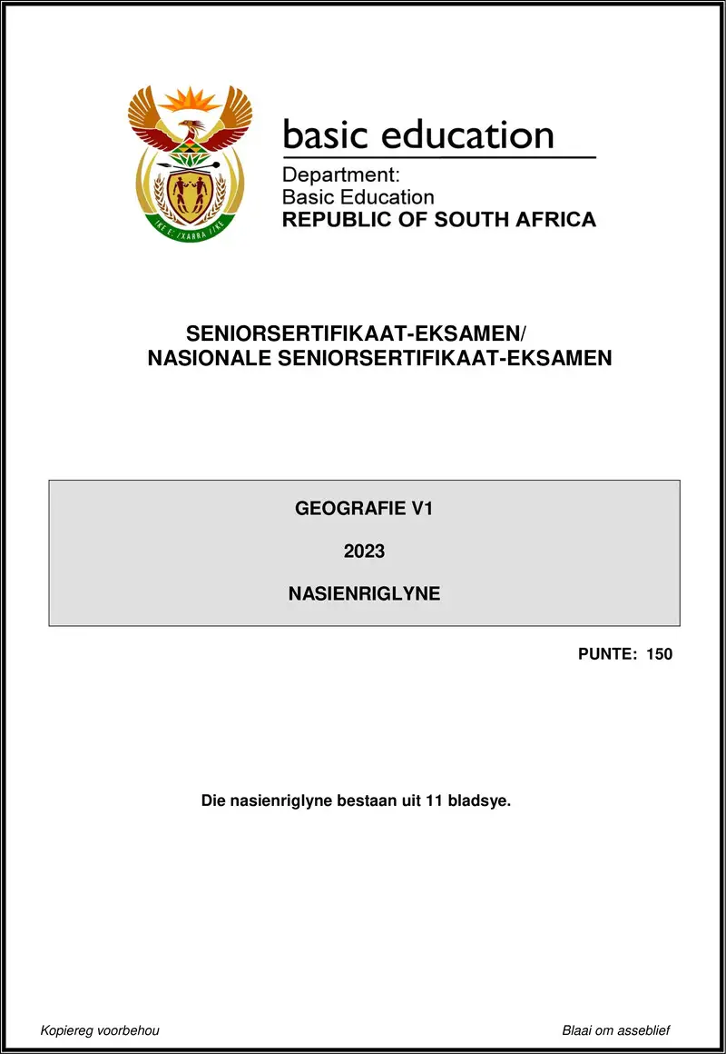 Grade 12 Geography past paper 2023 – geography p1 may june 2023 mg afr gr12