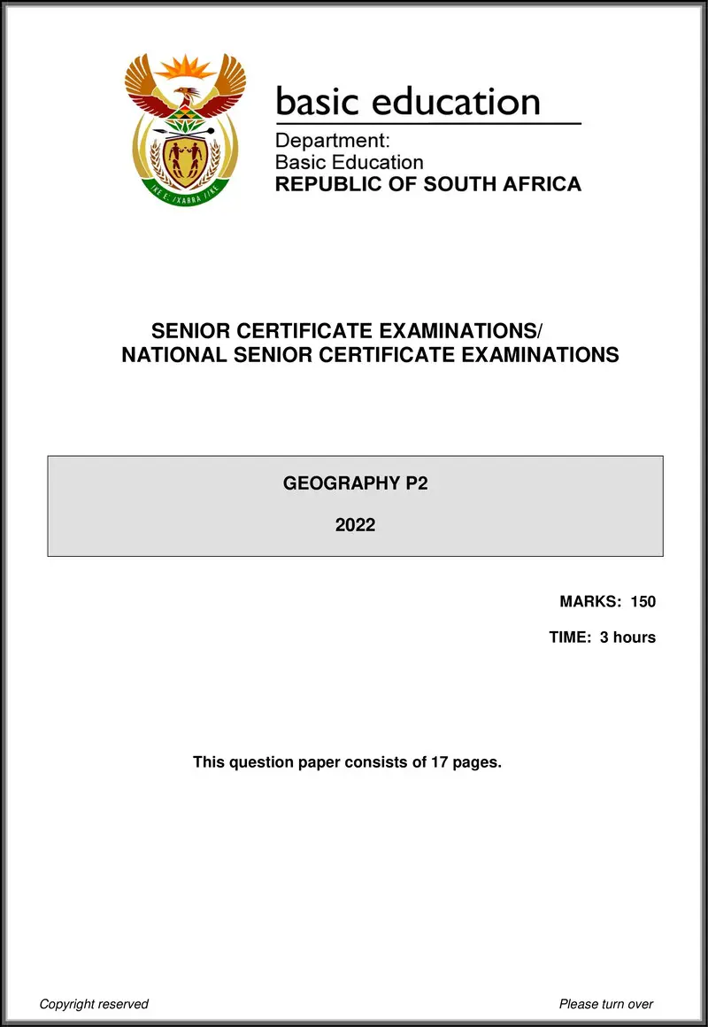 Grade 12 Geography past paper 2022 – geography p2 may june 2022 eng gr12