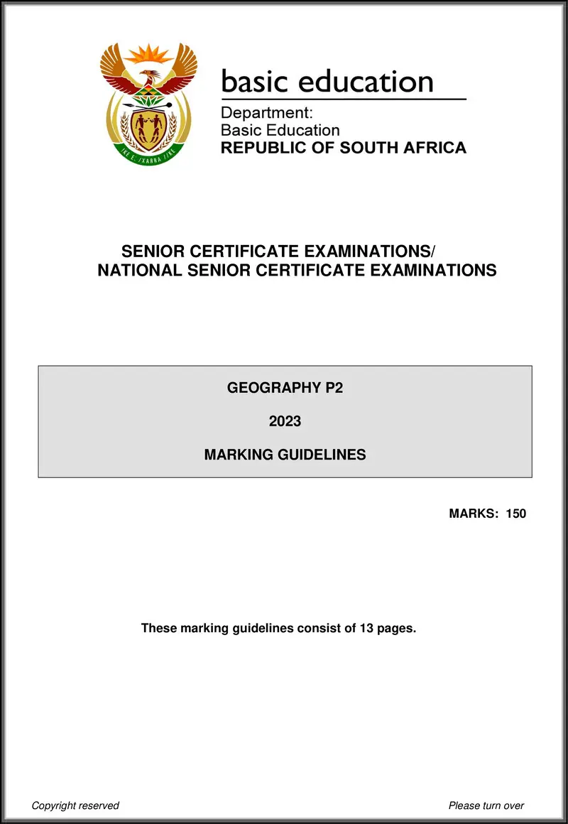Grade 12 Geography past paper 2023 – geography p2 may june 2023 mg eng gr12