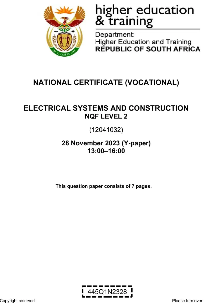 Electrical Systems And Construction L2 QP Nov 2023 Edited preview