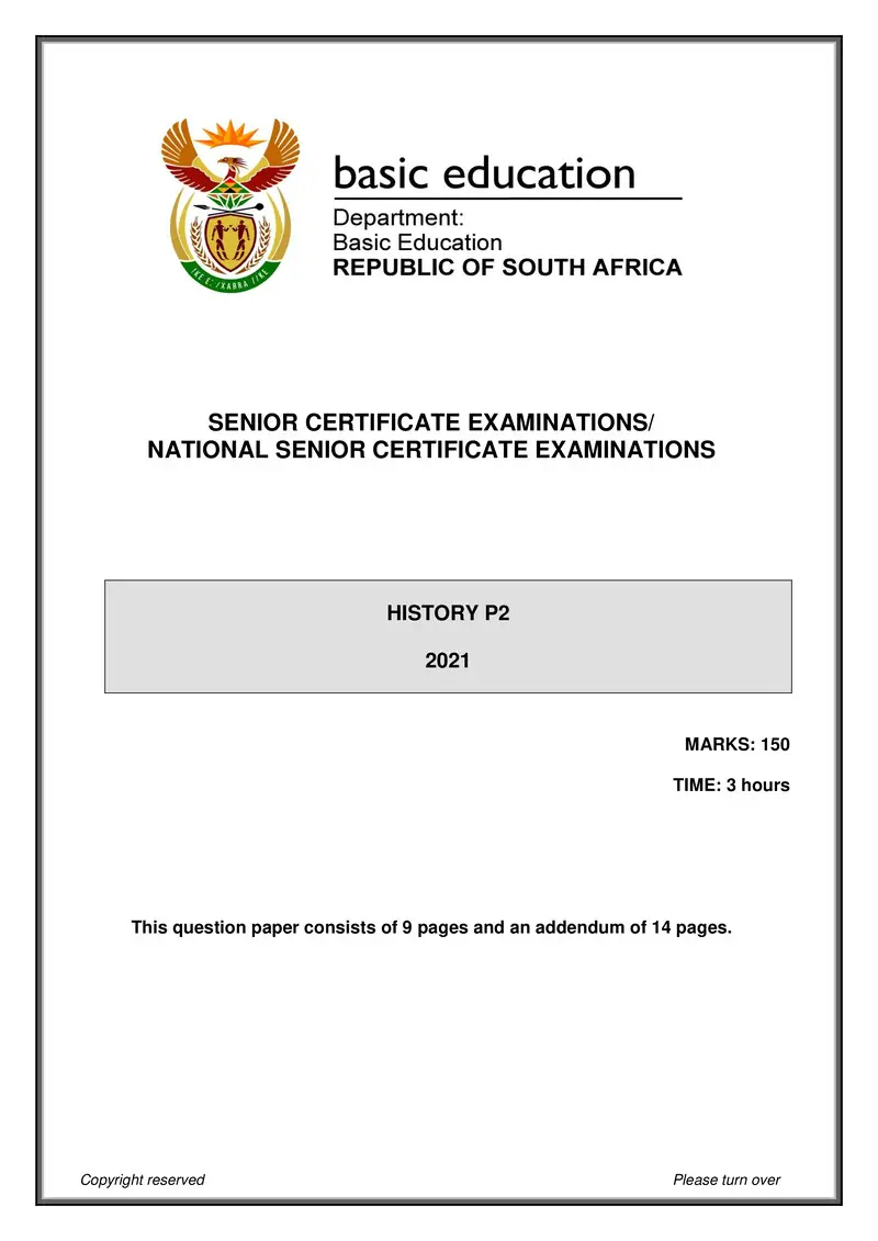 Grade 12 History past paper 2021 – history p2 may june 2021 eng gr12