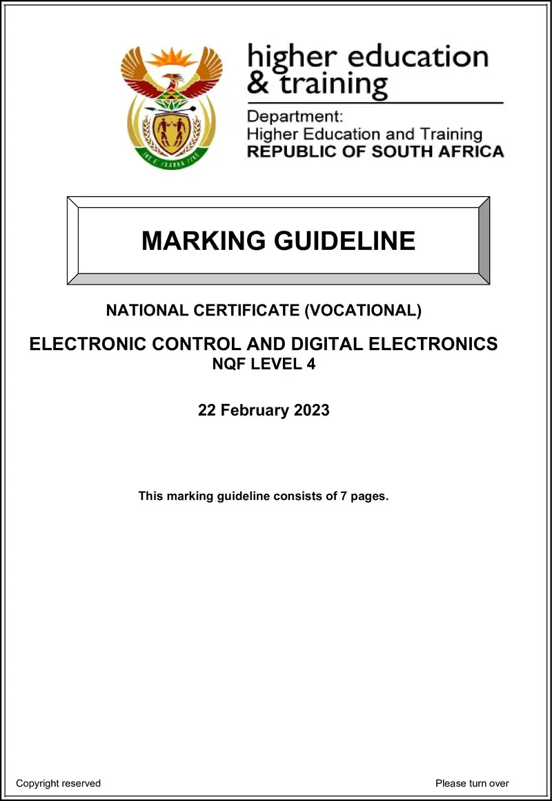 Electronic Control And Digital Electronics L4 MEMO Feb 2023 preview